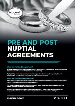 Pre and Post Nuptial Agreements