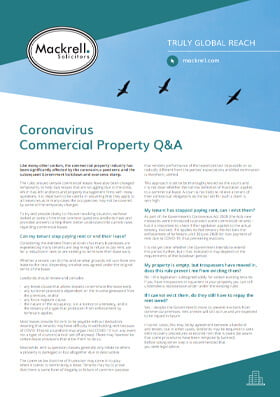 Coronavirus Commercial Property Q&A