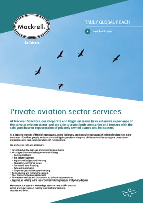 Private aviation sector services