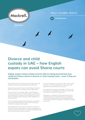 Divorce and Child Custody in UAE