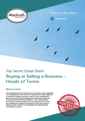 Buying or Selling a Business – Heads of Terms