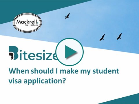 When should I make my student visa application?
