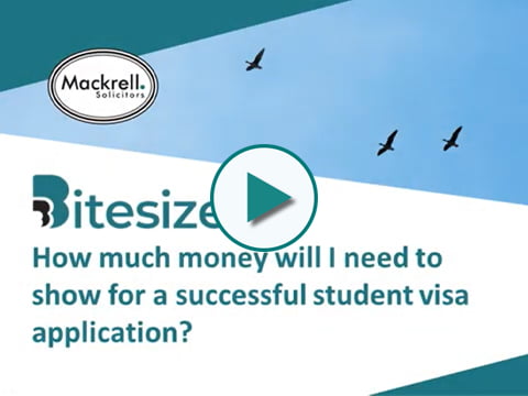 How much money will I need to show for a successful student visa application?