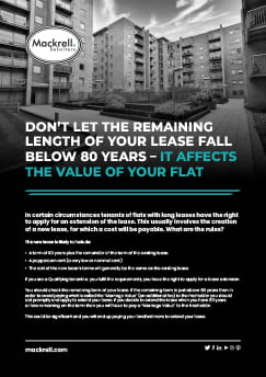 Lease Length – Don’t Let It Fall Below 80 Years