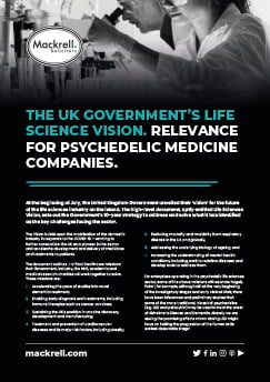 The UK government’s life science vision. Relevance for Psychedelic Medicine companies