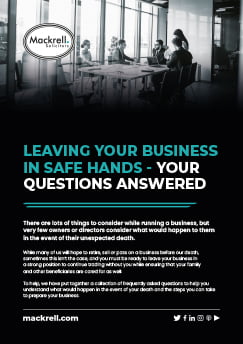Leaving your business in safe hands – Your questions answered