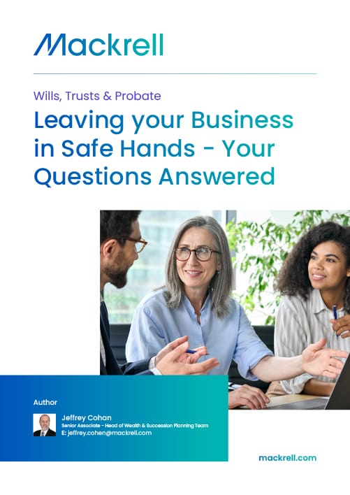 Leaving your Business in Safe Hands - Your Questions Answered