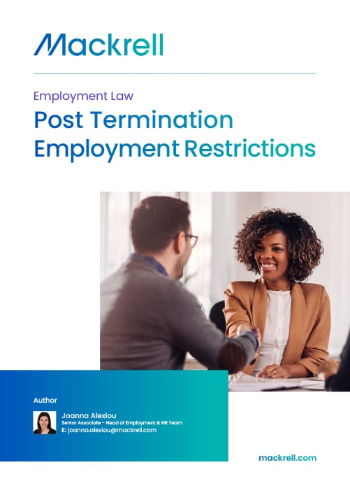 Post Termination Employment Restrictions