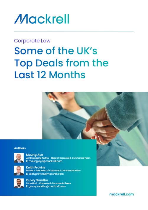 Some of the UK’s Top Deals from the Last 12 Months